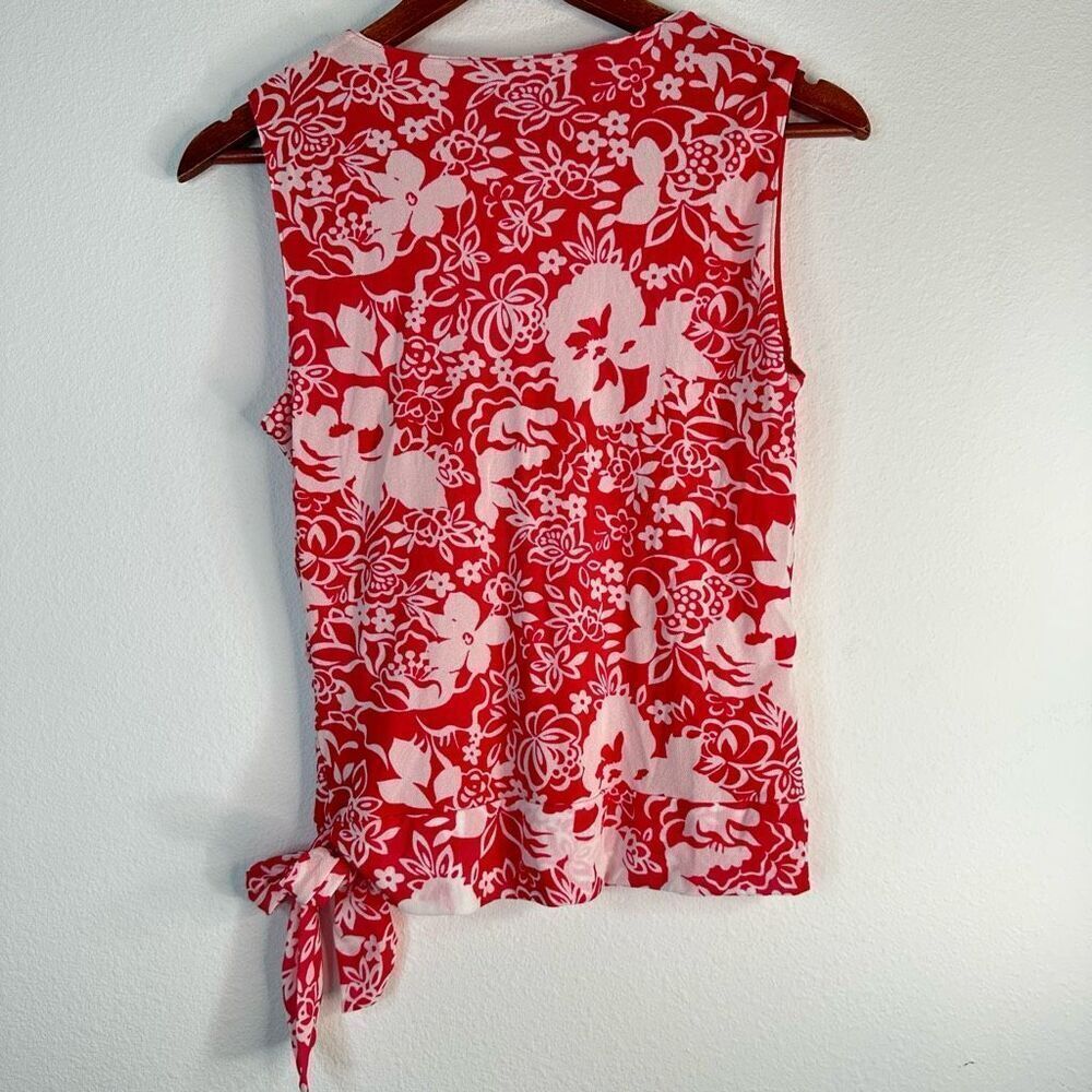 Vintage Y2K Nine & Co Pink Floral Mesh Tank Top Women Medium NWT Deadstock Nylon - Picture 2 of 8